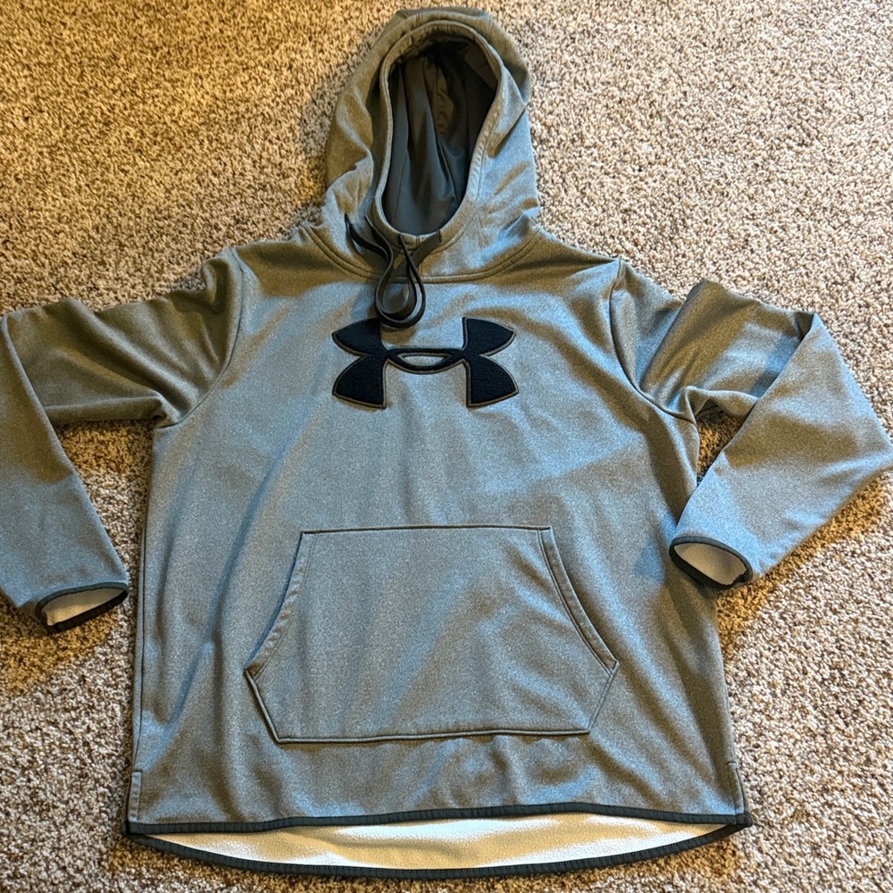 Under Armour Black and White Fleece Hoodie